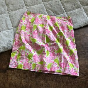 Lilly Pulitzer Tiger Cloud Zip Short Skirt Size 4
